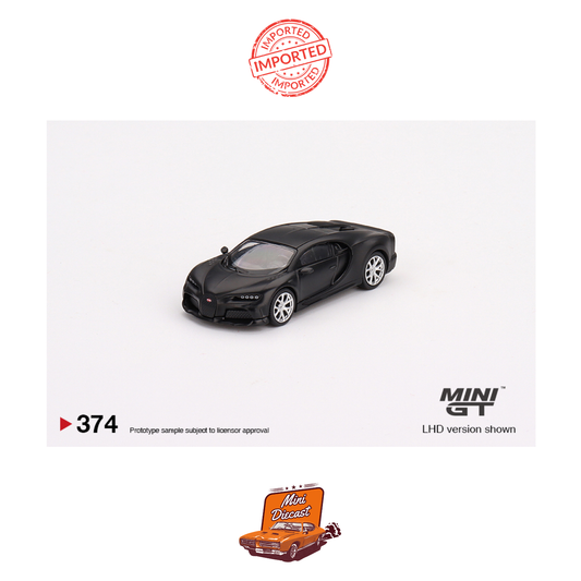 Mini GT #374 Bugatti Chiron Super Sport 300+ Matte Black (Blister Pack) (Imported)