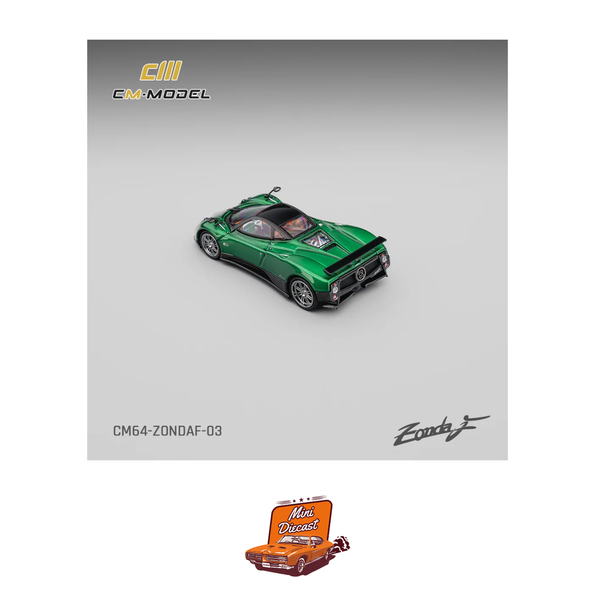 CM Model Pagani Zonda F Metallic (Emerald Green) (CM64-ZondaF-03)