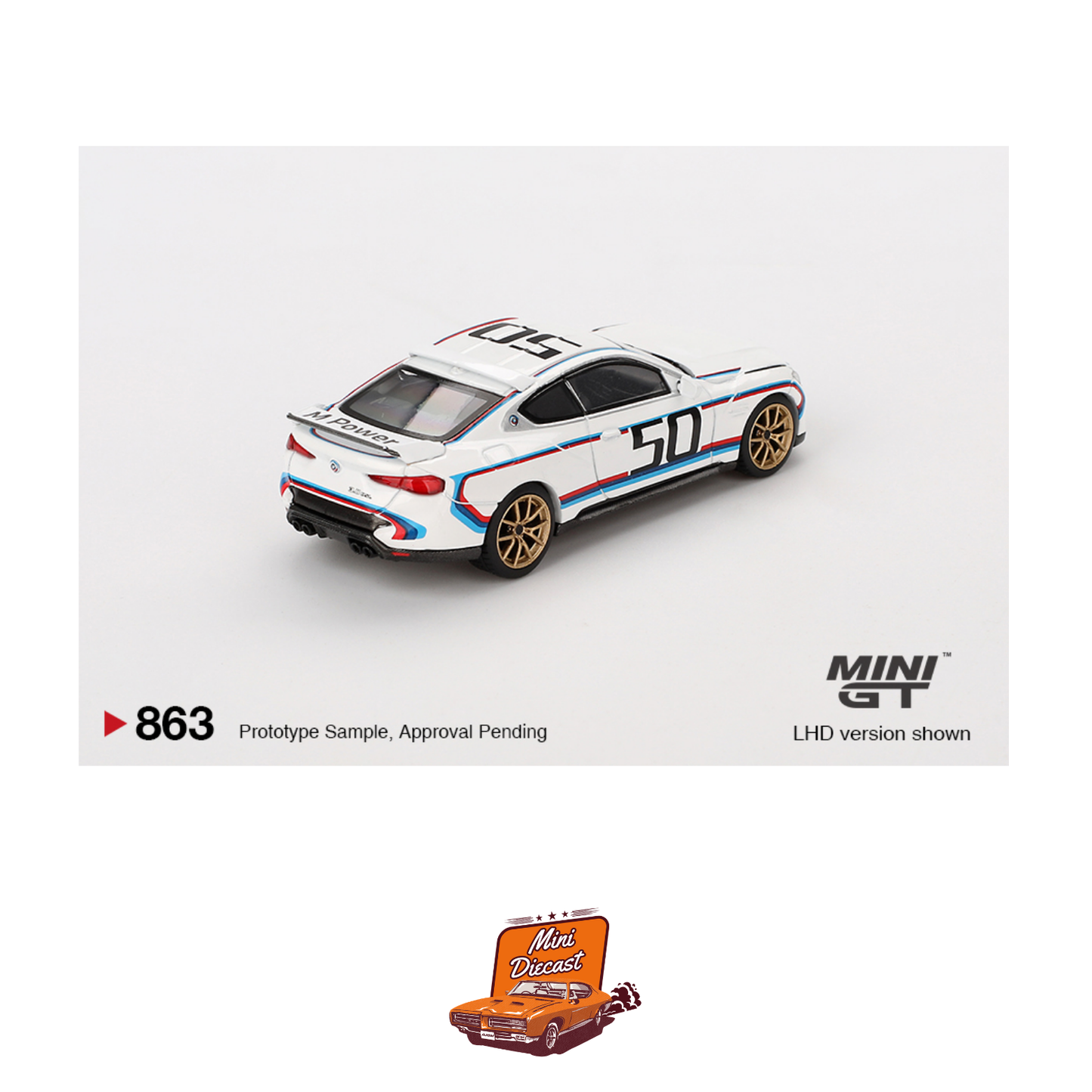 Mini GT #863 BMW 3.0 CSL White (Imported)