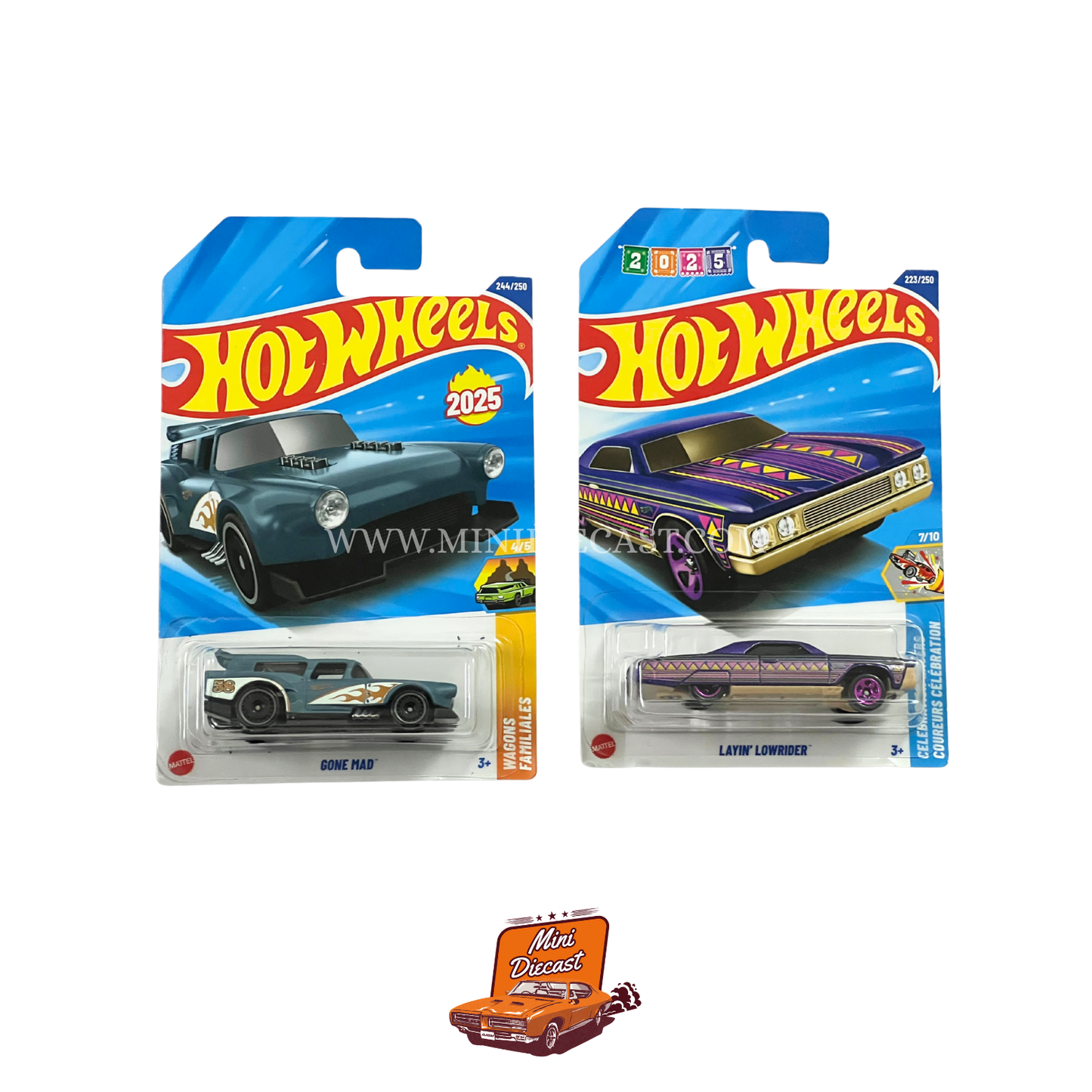 Hot Wheels Mainline (Set of 2) – Gone Mad / Laying Lowrider