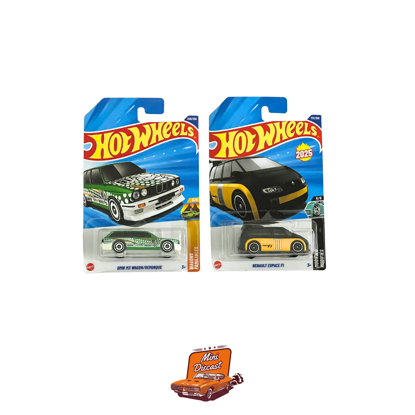 Hot Wheels Mainline (Set of 2) – BMW M3 Wagon / Renault Espace F1