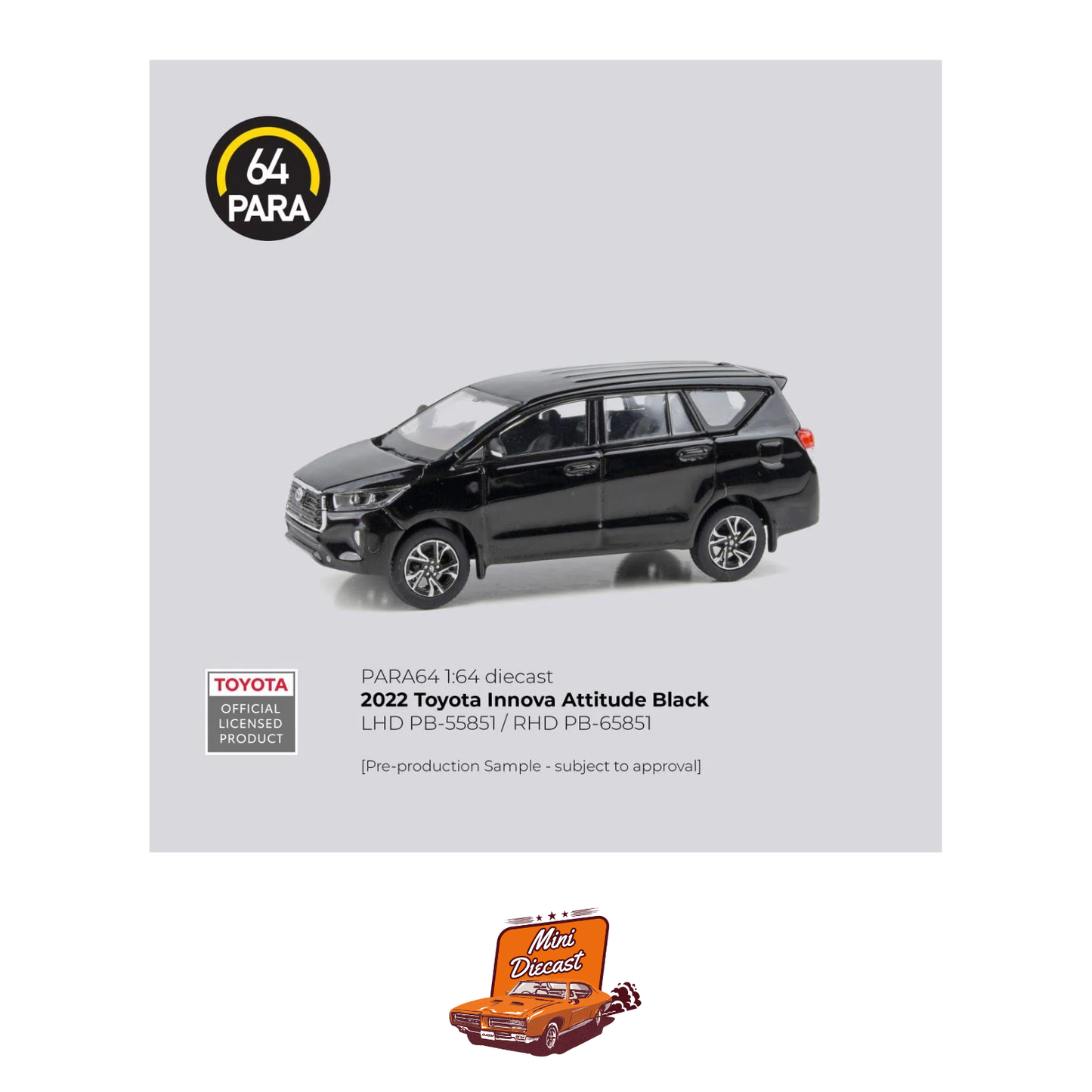 PARA64 2022 Toyota Innova – Attitude Black (1:64 Scale)