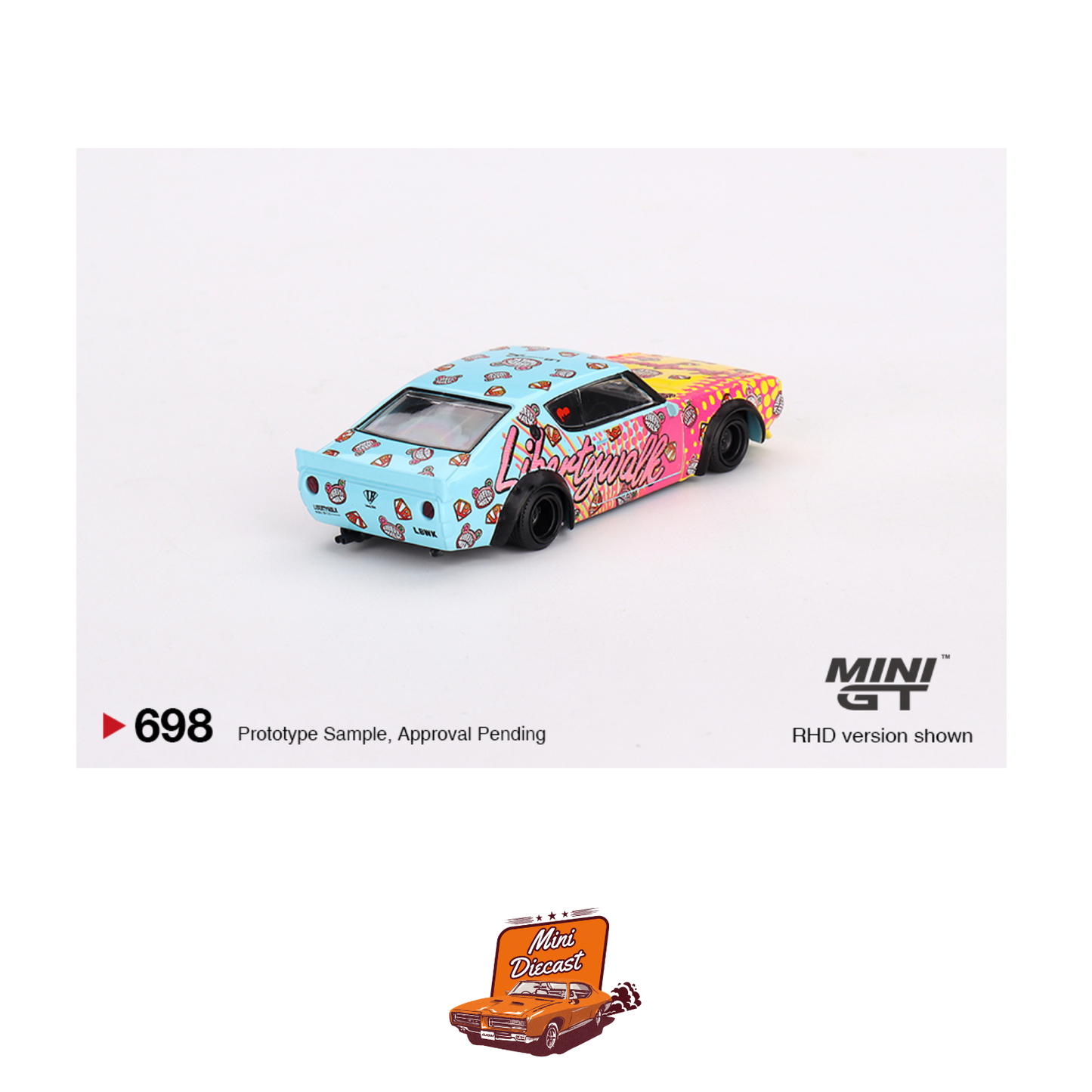Mini GT #698 Nissan Skyline Kenmeri Liberty Walk LBWK KUMA Edition (Imported)