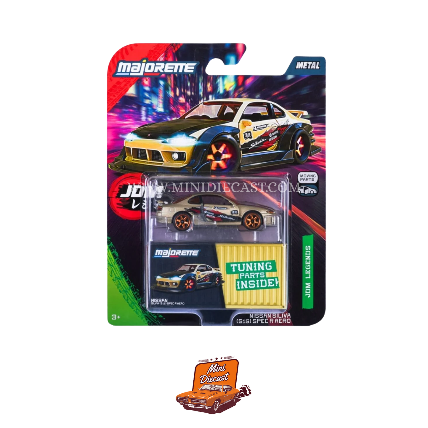 Majorette JDM Legends Nissan Silvia (S15) Spec-R Aero