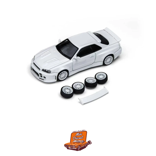 Time Micro × PSC Design Nissan R34 "Smilodon" White (Engineer Edition) (TM648402)