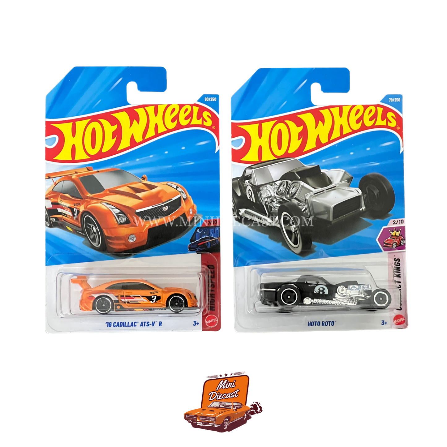 Hot Wheels Mainline (Set of 2) – ’16 Cadillac ATS-V R / Hoto Roto