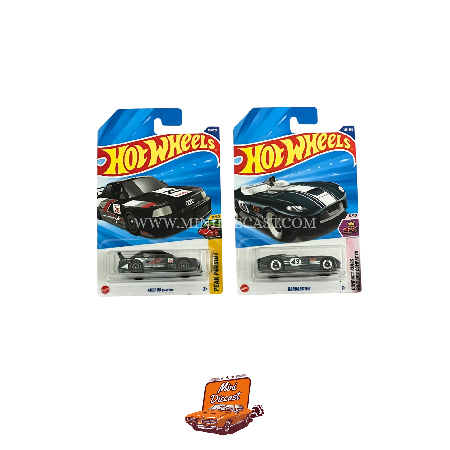 Hot Wheels Mainline (Set of 2) – Audi 90 Quattro / RRRoadster