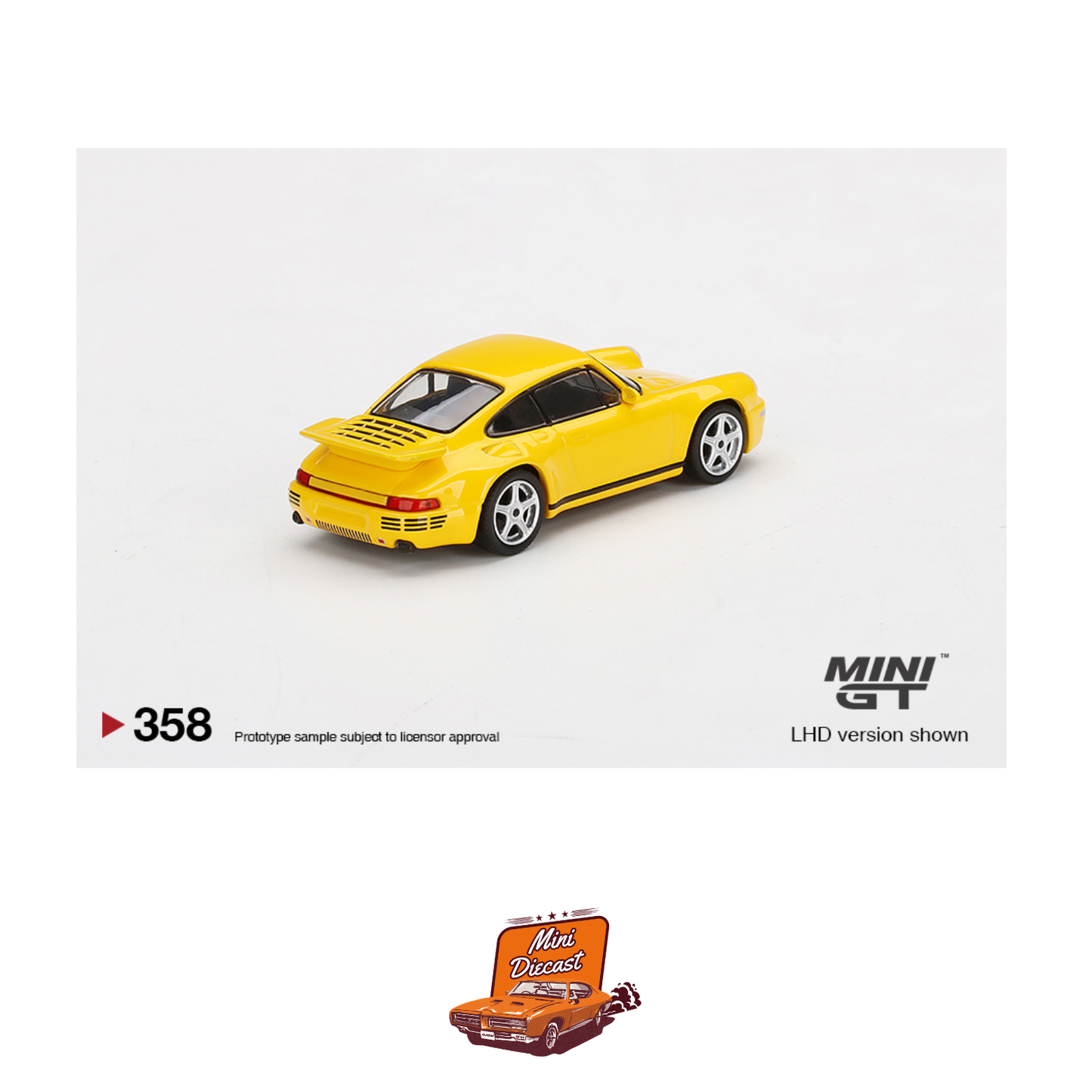 Mini GT #358 RUF CTR Anniversary Blossom Yellow (Imported)