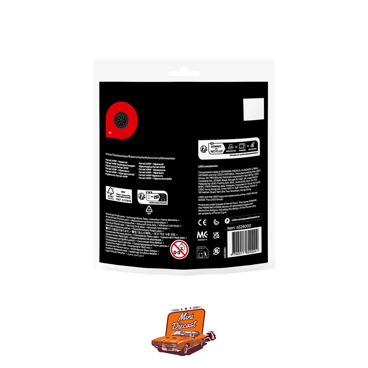 LEGO Speed Champions Ferrari 499P Hypercar – 62 Pieces