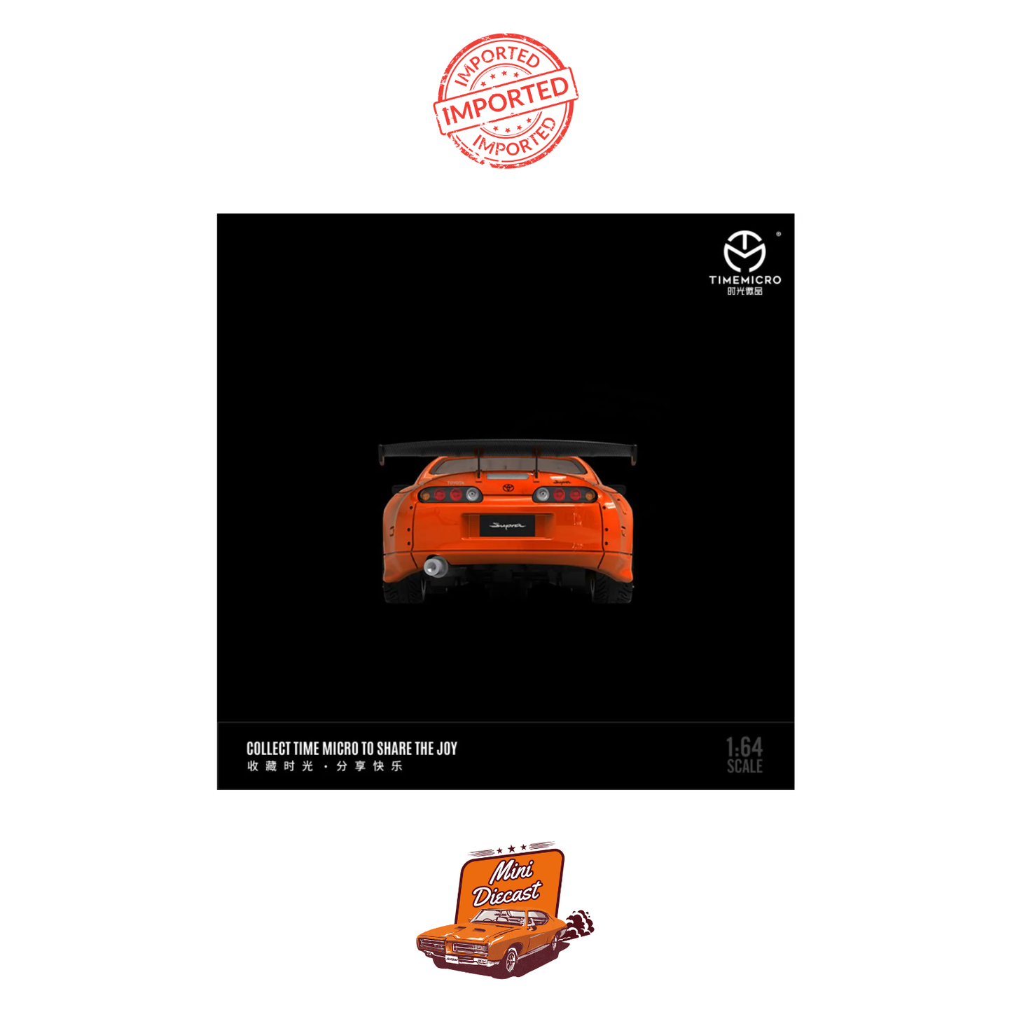 Time Micro Toyota Supra MK4 Brian O’Conner Edition with Figurine (Imported)