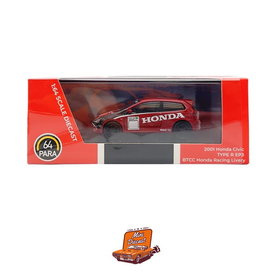 PARA64 2001 Honda Civic Type R EP3 BTCC Honda Racing Livery (1:64 Scale)