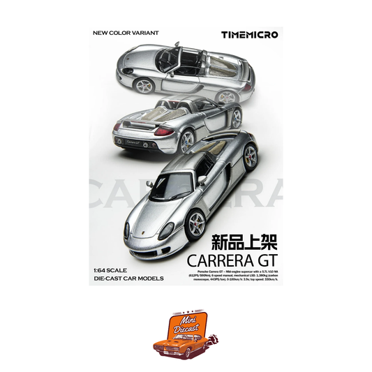 Time Micro Porsche Carrera GT Silver (TM645912) (Logo Decal Provided Separately)
