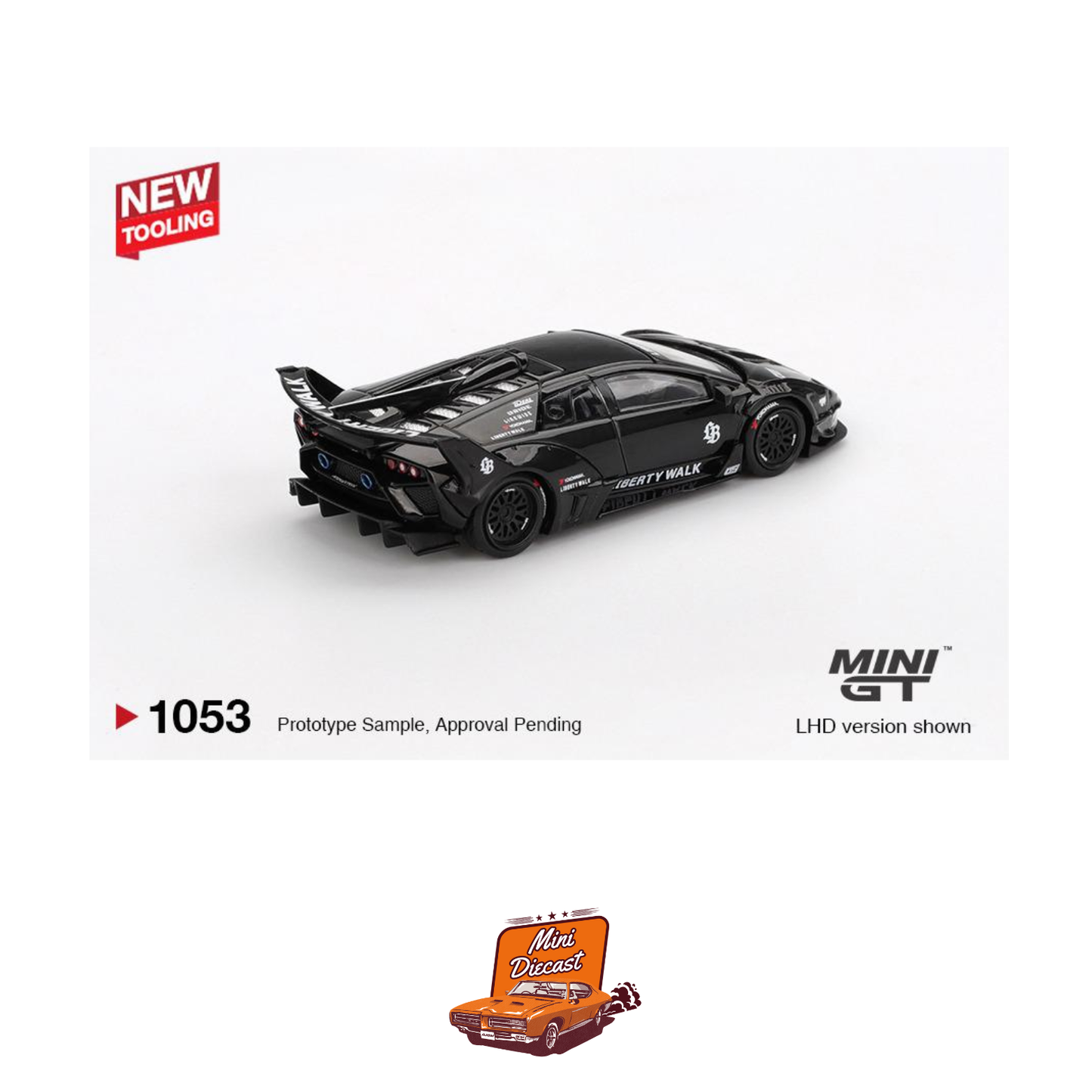 Mini GT #1053 Lamborghini LB-Silhouette WORKS Murciélago GT Evo Black (China Imported)