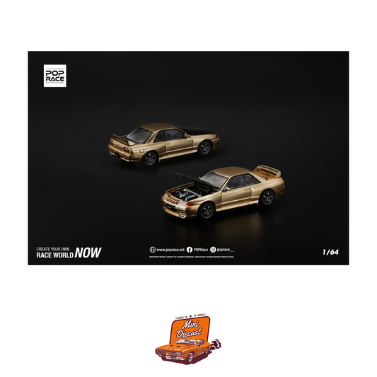Pop Race Nissan Skyline GT-R (R32) Gold 2025 Kuala Lumpur Tokyo Auto Salon (PR64-190)