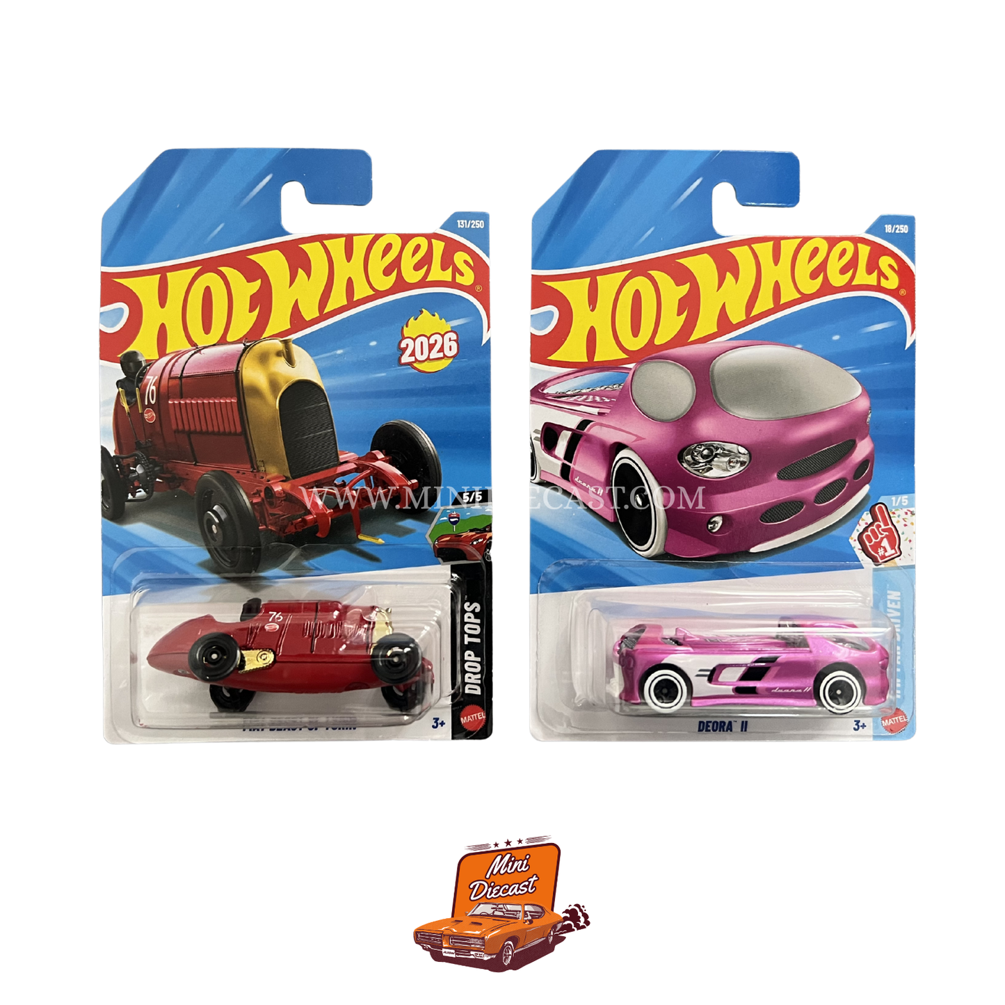 Hot Wheels Mainline (Set of 2) – Fiat Beast Of Turin / Deora II