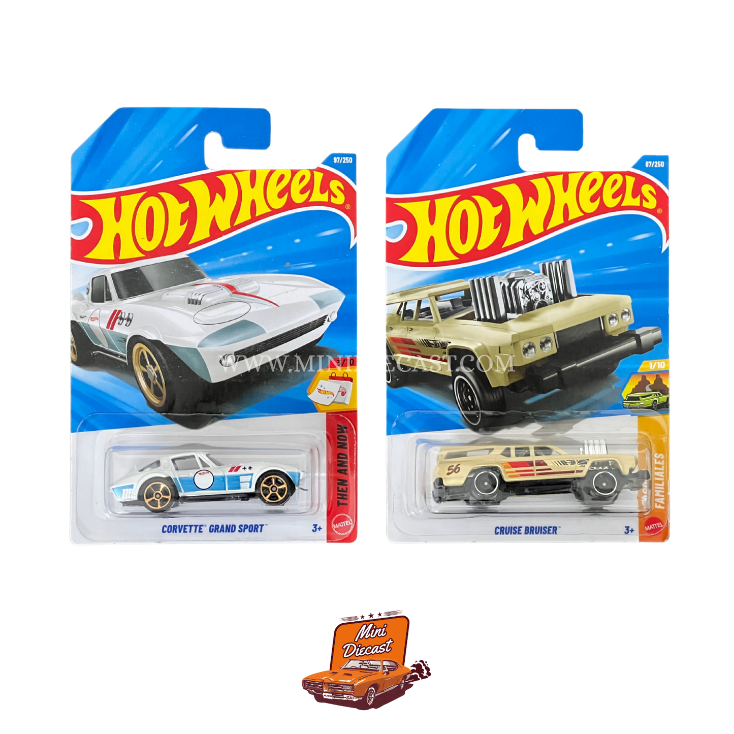 Hot Wheels Mainline (Set of 2) – Corvette Grand Sport / Cruise Bruiser