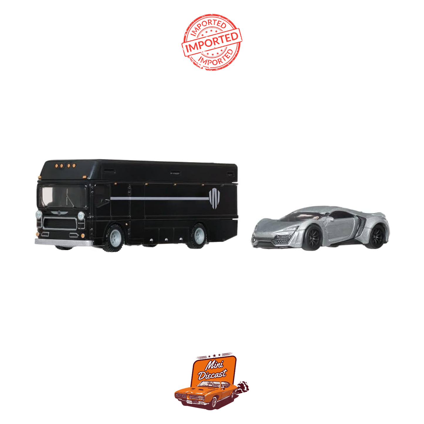 Hot Wheels Premium Team Transport Lykan Hypersport & Euro Hauler 2 Pack (Imported)