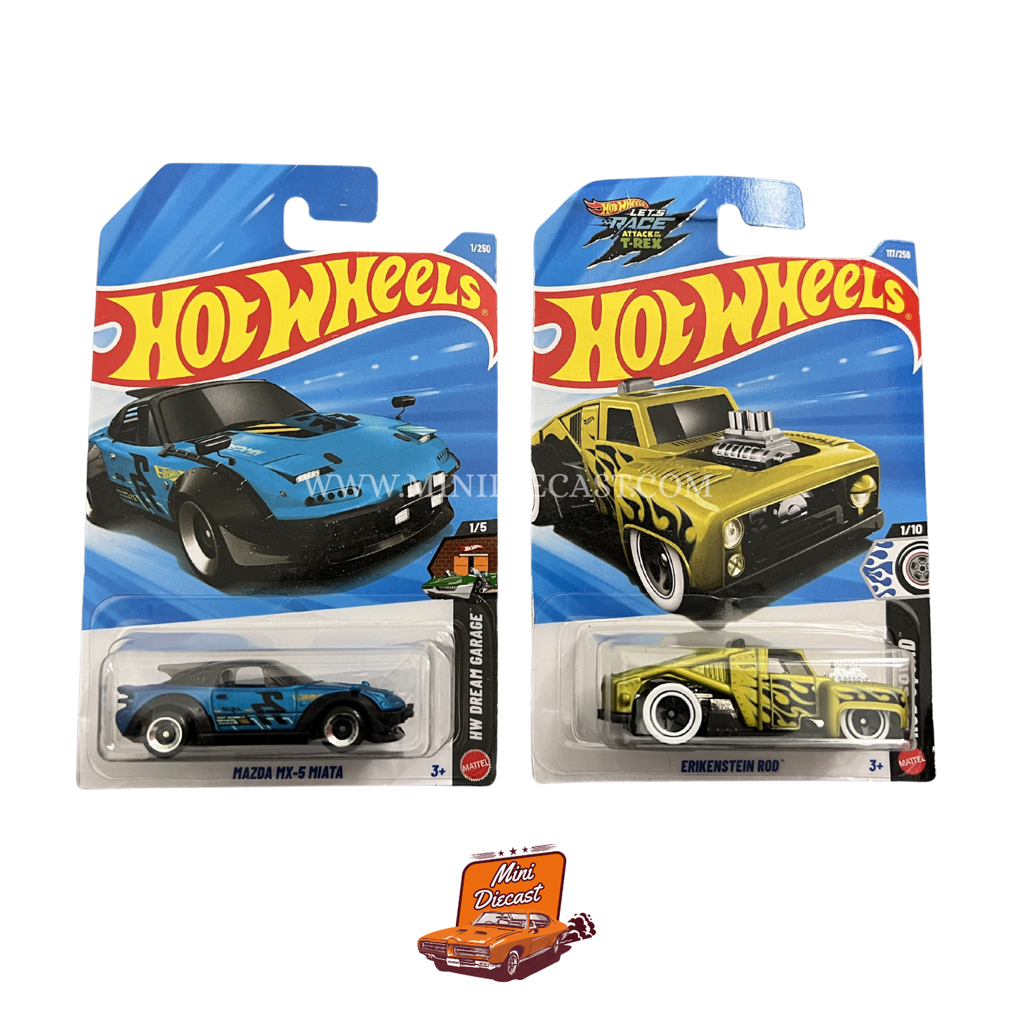 Hot Wheels Mainline (Set of 2) – Mazda MX-5 Miata / Erikstein Rod
