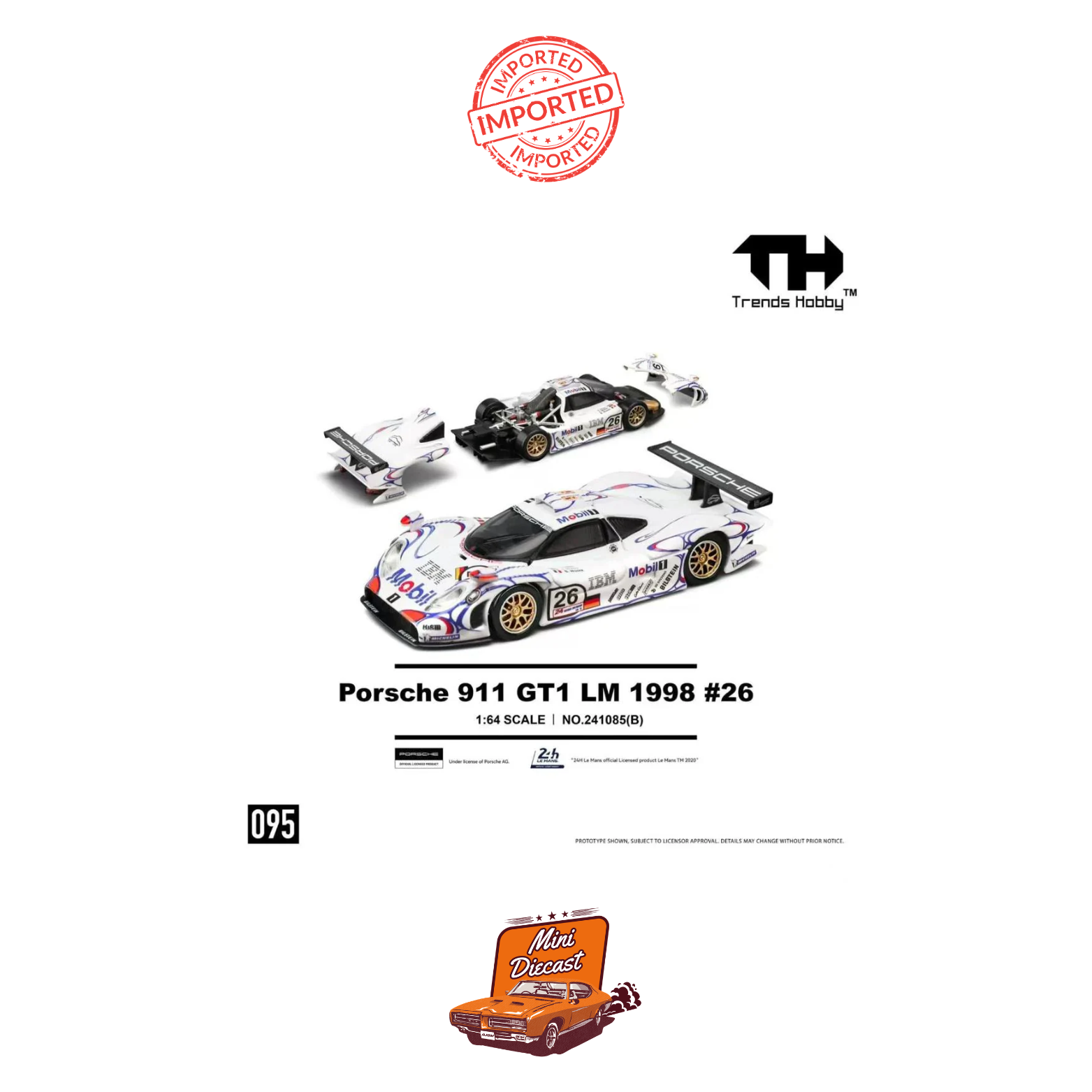 Trends Hobby Porsche 911 GT1 LM 1998 (Sealed / Imported) – Mini