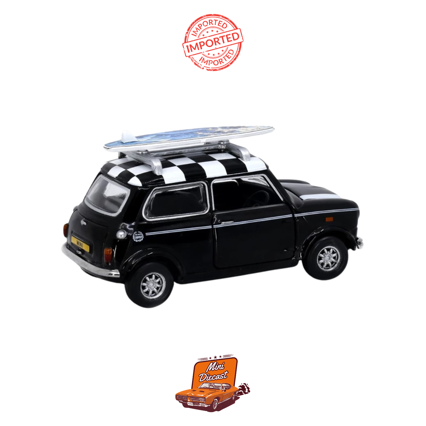 Tiny City No.16 Mini Cooper Mk 1 (with Surfboard) 1:50 Scale