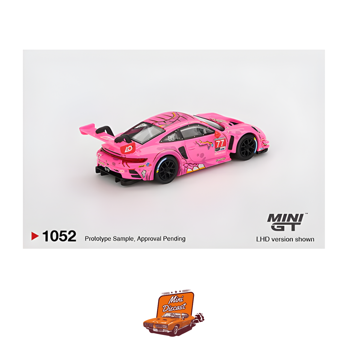 Mini GT #1052 Porsche 911 GT3 R #77 AO Racing (2024 IMSA Road America) – Coming Soon (ETA: Feb End 2026)