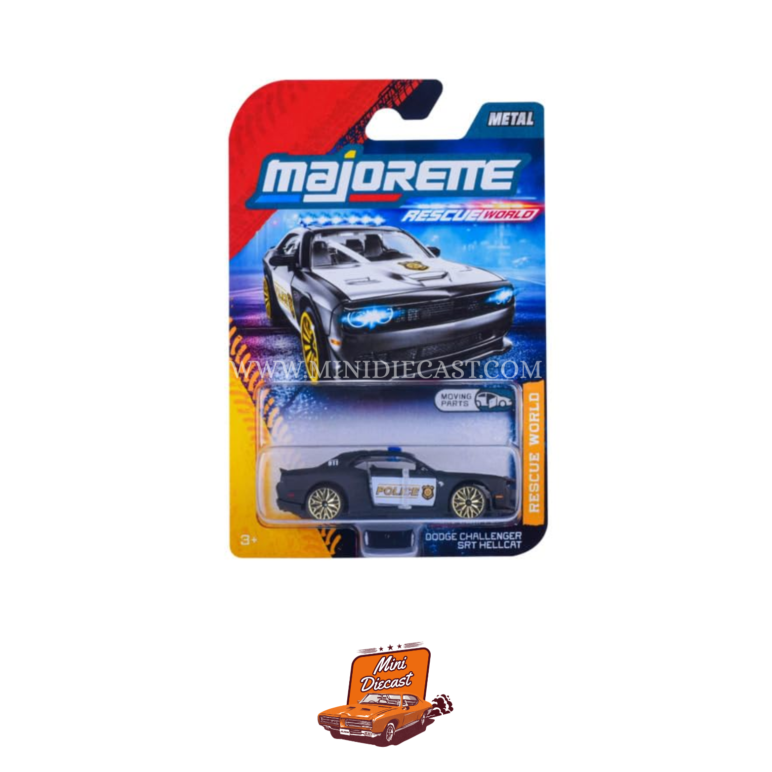 Majorette Rescue World Premium Cars Dodge Challenger SRT Hellcat