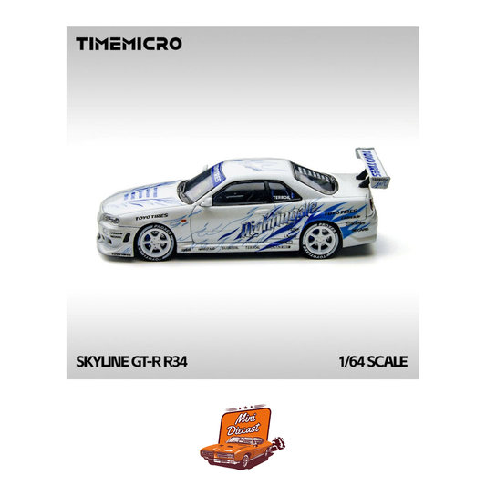 Time Micro Nissan Skyline GT-R R34 "Drifting Flame" (TM800503)