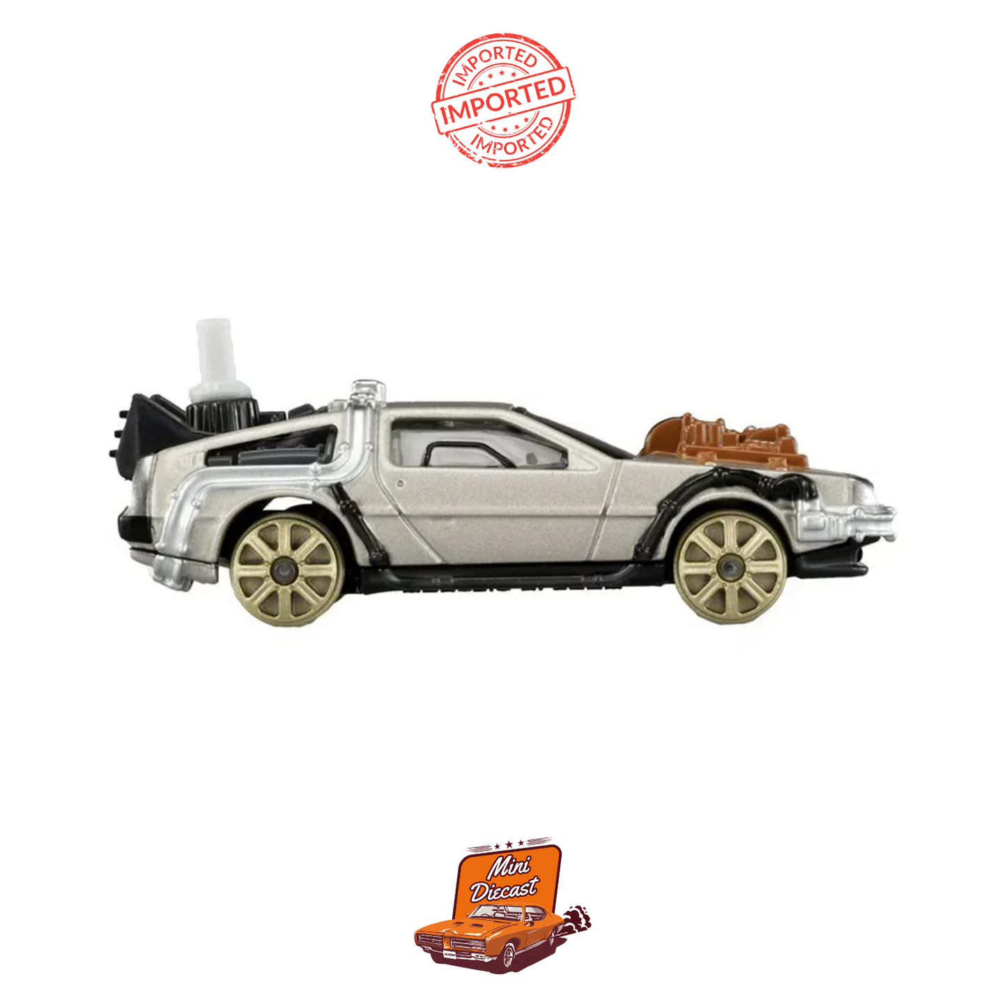 Creased Box - Takara Tomy Tomica Premium Back To The Future Time Machine (Part 3 / Railway Wheel Setting Version