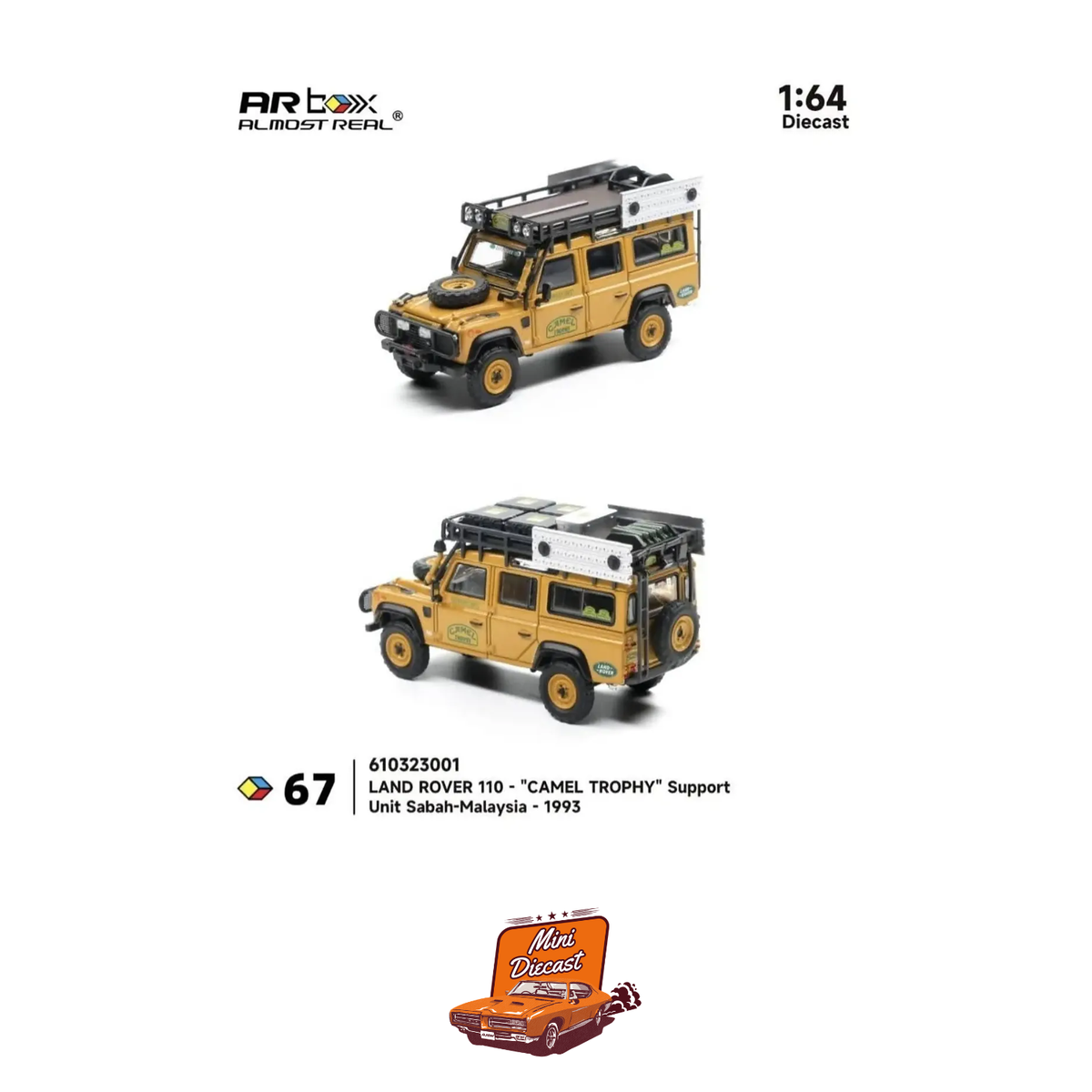 Almost Real AR Box Land Rover Defender 110 "Camel Trophy" Support Unit Sabah-Malaysia 1993 (610323001)