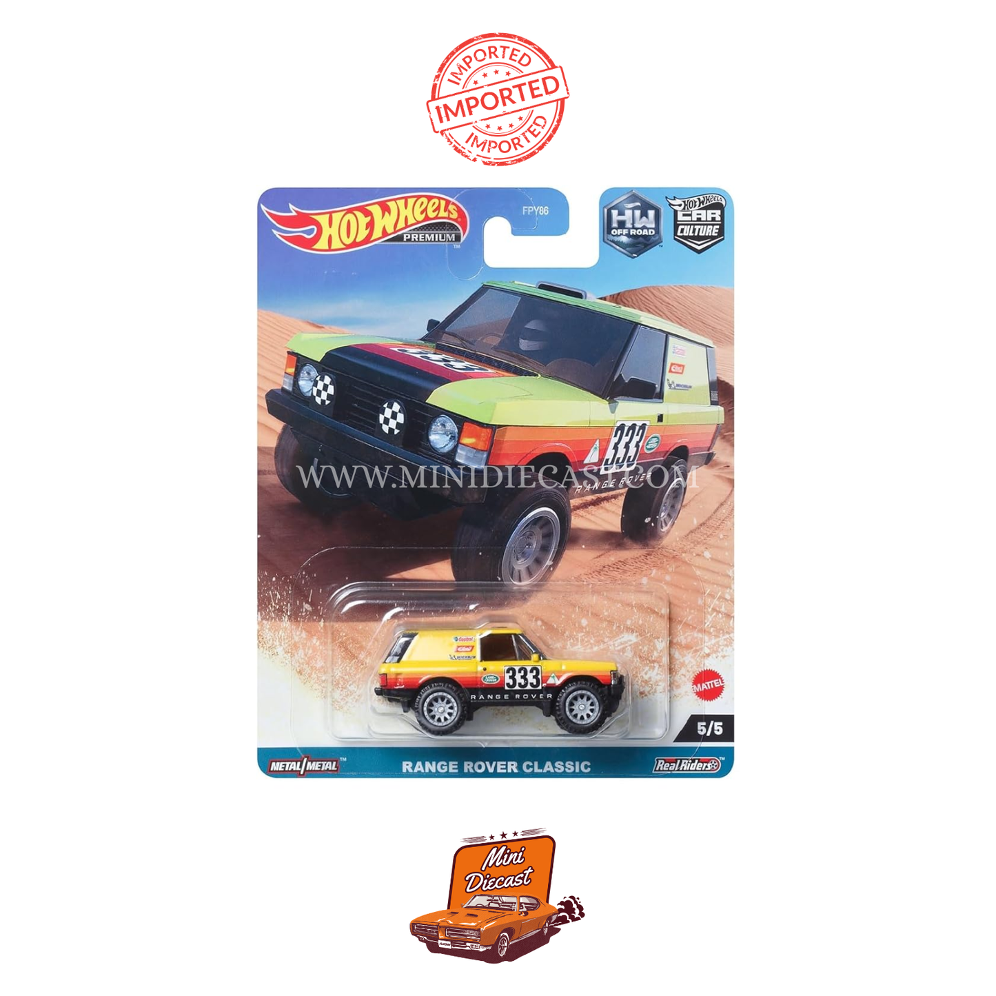 Hot Wheels Premium Car Culture HW Off Road Range Rover Classic (Imported)
