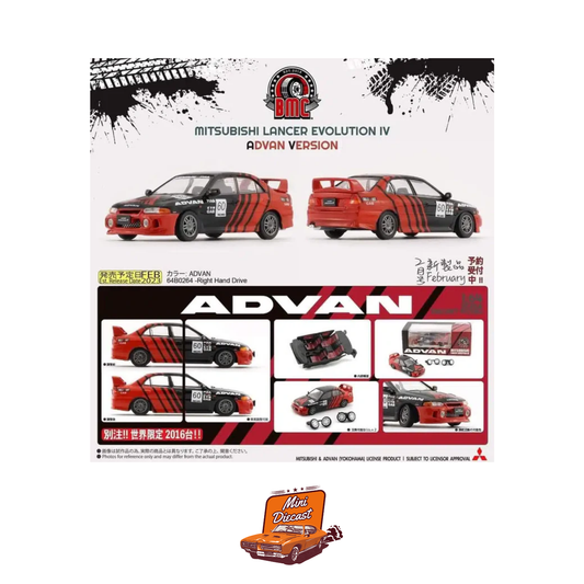BM Creations Mitsubishi Lancer Evolution IV ADVAN (64B0412)