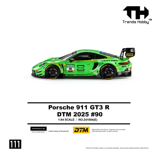 (Pre-Order) Trends Hobby 1:64 Porsche 911 GT3 R - DTM 2025 #90