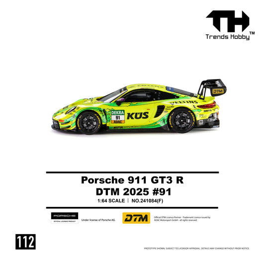 (Pre-Order) Trends Hobby 1:64 Porsche GT3 R - DTM 2025 #91
