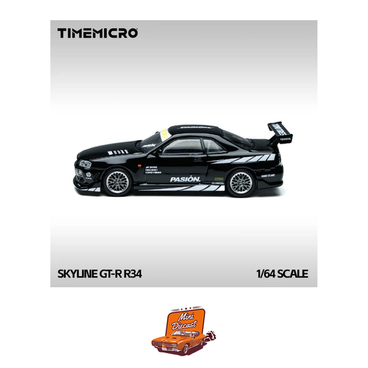 Time Micro Nissan Skyline GT-R R34 – "Black Street" (TM800504)
