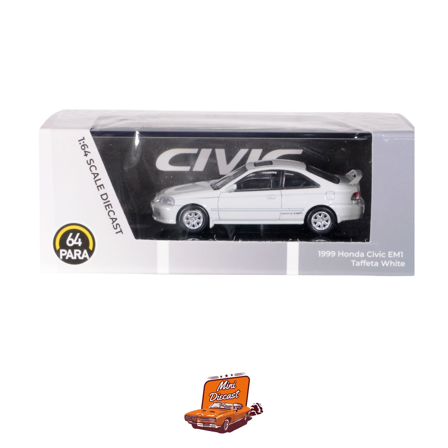 PARA64 1999 Honda Civic EM1 Taffeta White (1:64 Scale)