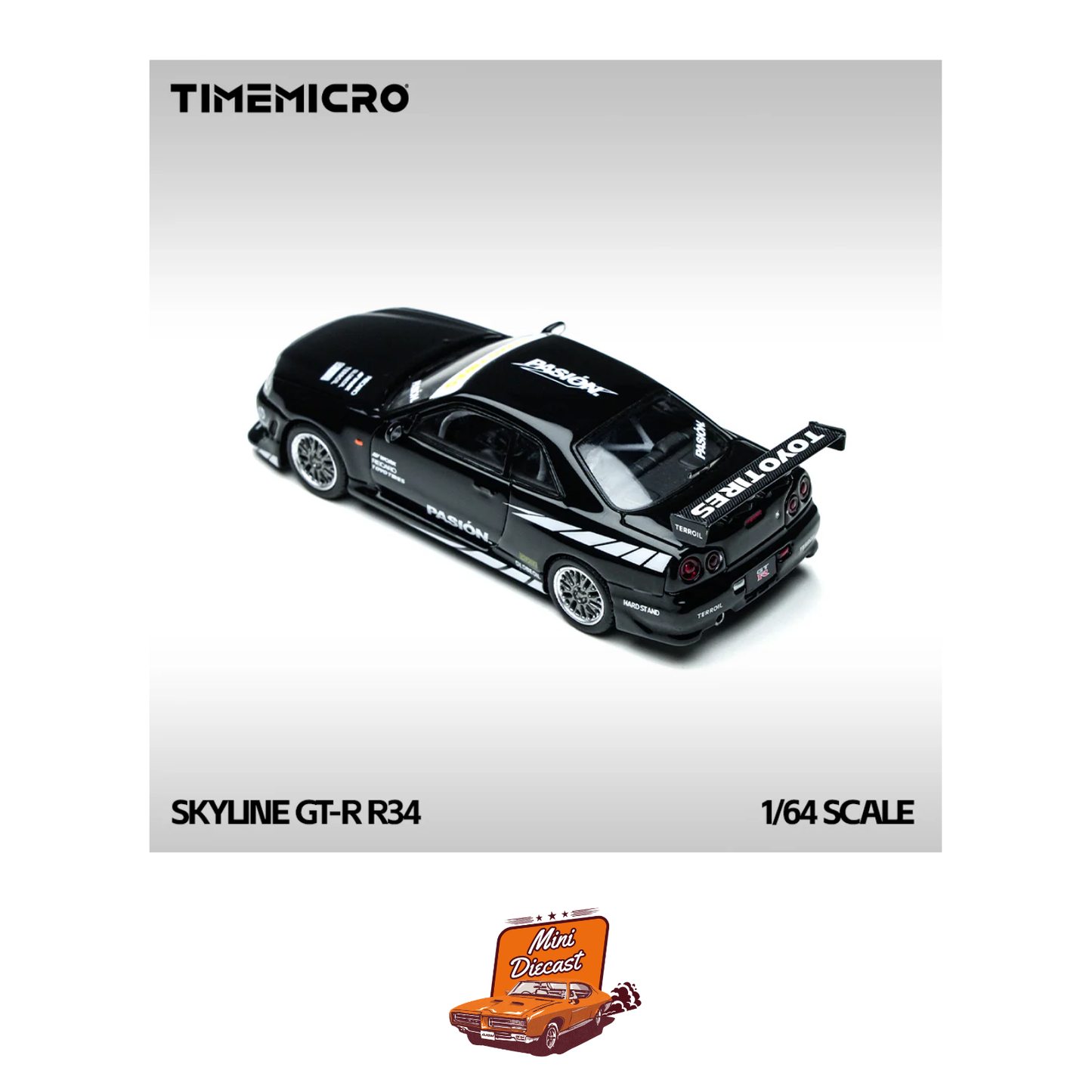 Time Micro Nissan Skyline GT-R R34 – "Black Street" (TM800504)
