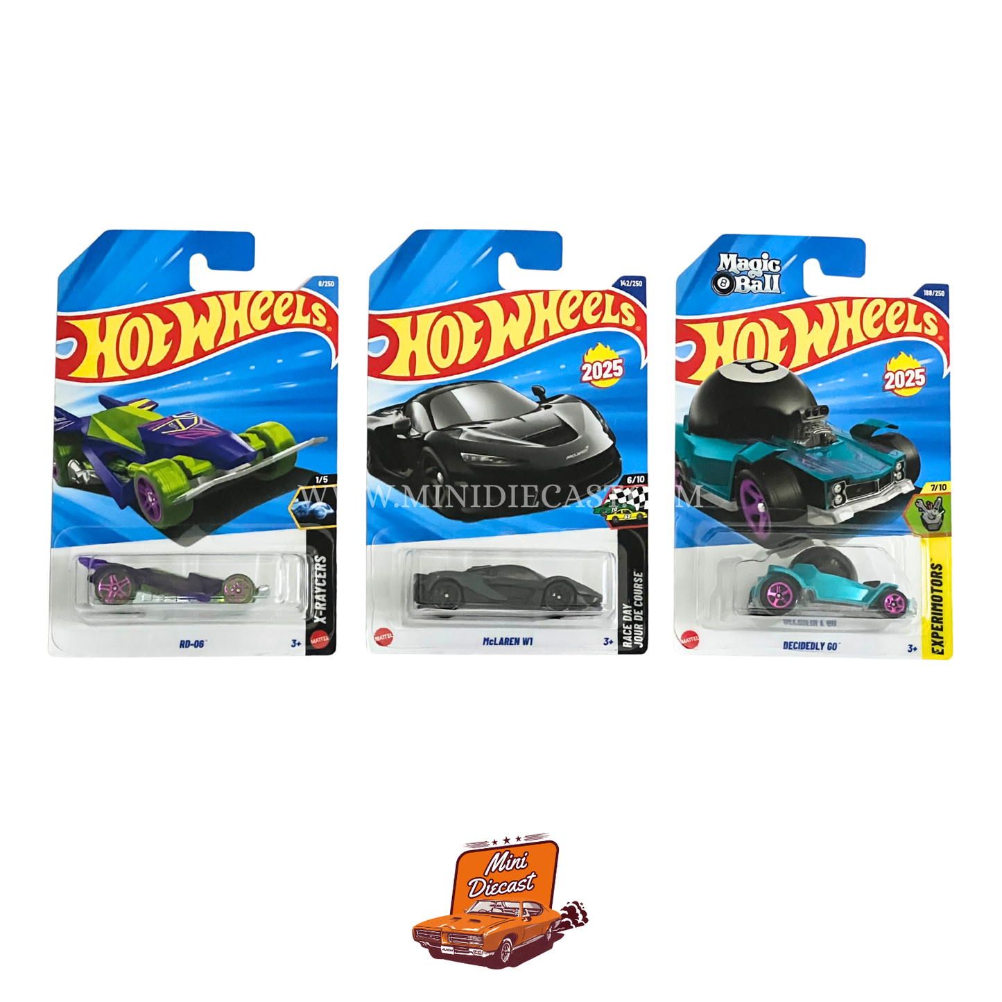Hot Wheels Mainline (Set of 3) – RD-06 / McLaren W1 / Decidedly Go