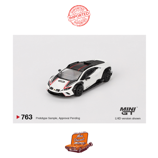 Mini GT #763 Lamborghini Huracán Sterrato Bianco Asopo (Imported)