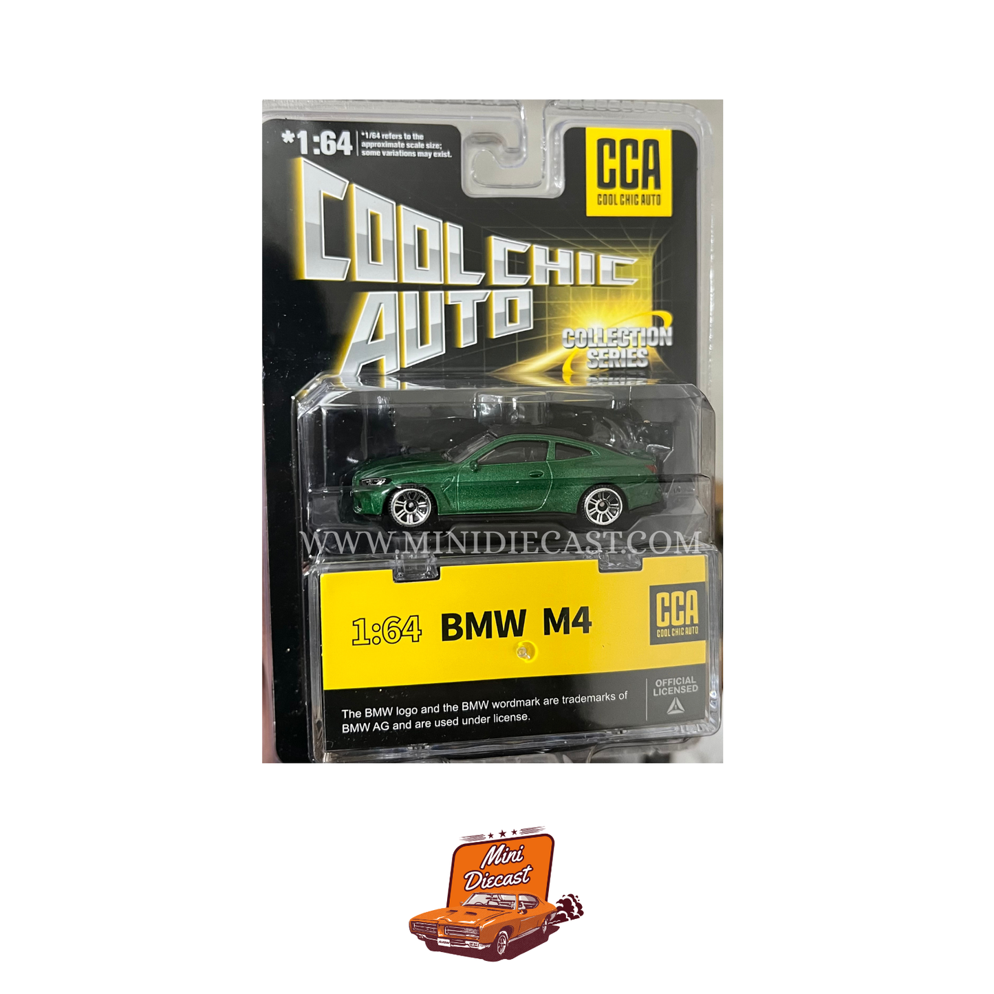 CCA BMW M4 Dark Green – Blister Pack (With Stackable Display Box)