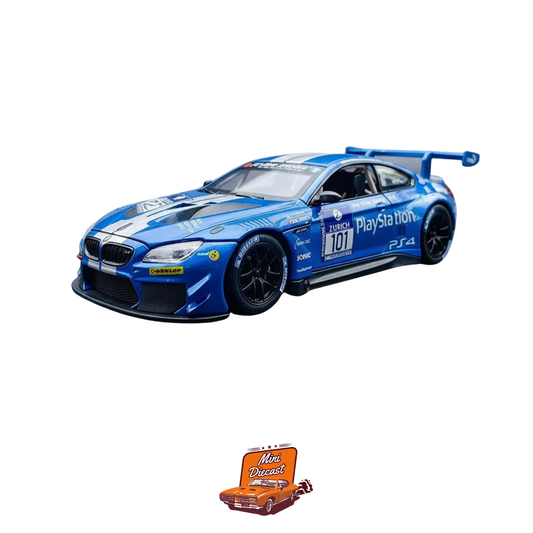 CCA BMW M6 GT3 PlayStation Livery 1:44 Scale with Acrylic Case