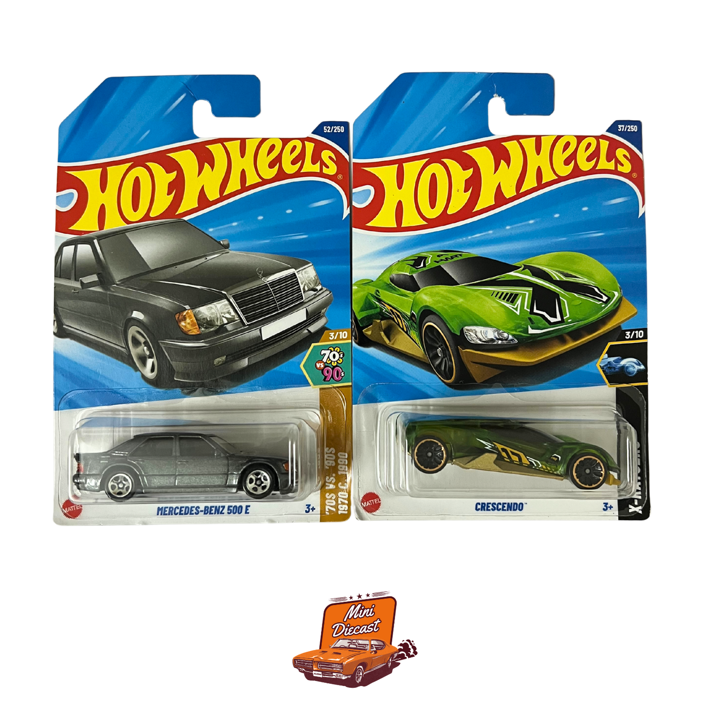 Hot Wheels Mainline (Set of 2) – Mercedes-Benz 500 E / Crescendo