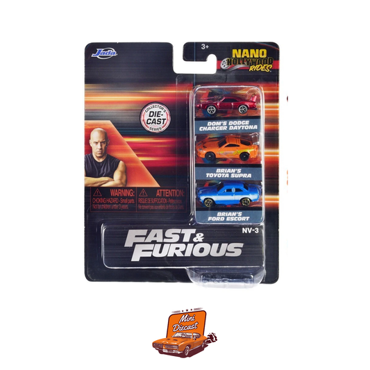 Jada Nano Hollywood Rides – Fast & Furious (3 Pack)
