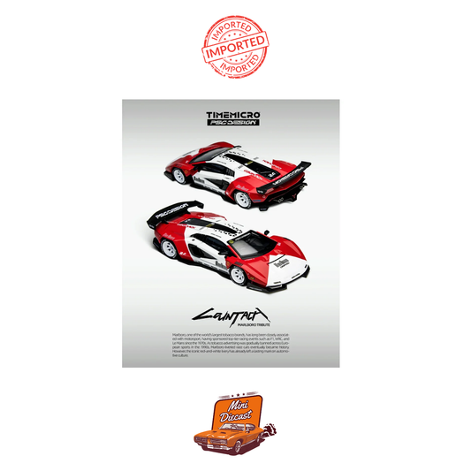 Time Micro x PSC Design 1:64 Lamborghini Countach “V” Marlboro Livery (Imported)