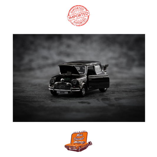 Tiny City Mini Cooper with Spoiler (Black Chrome) 1:50 Scale