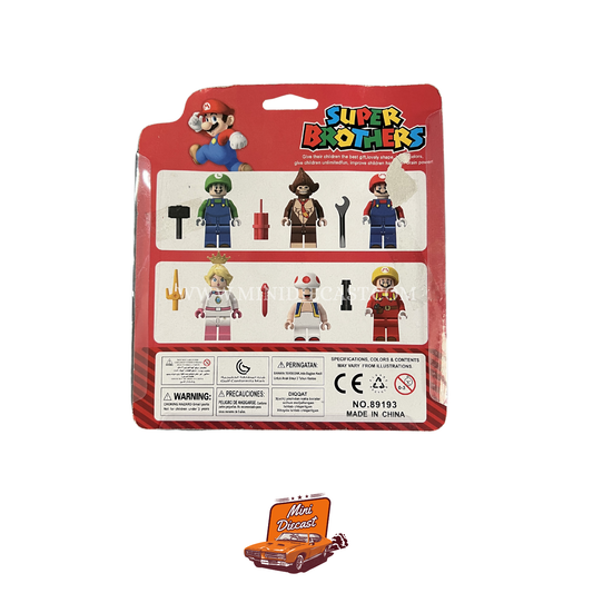 Super Brothers – Mario – 6 Mini Figurines (Imported)