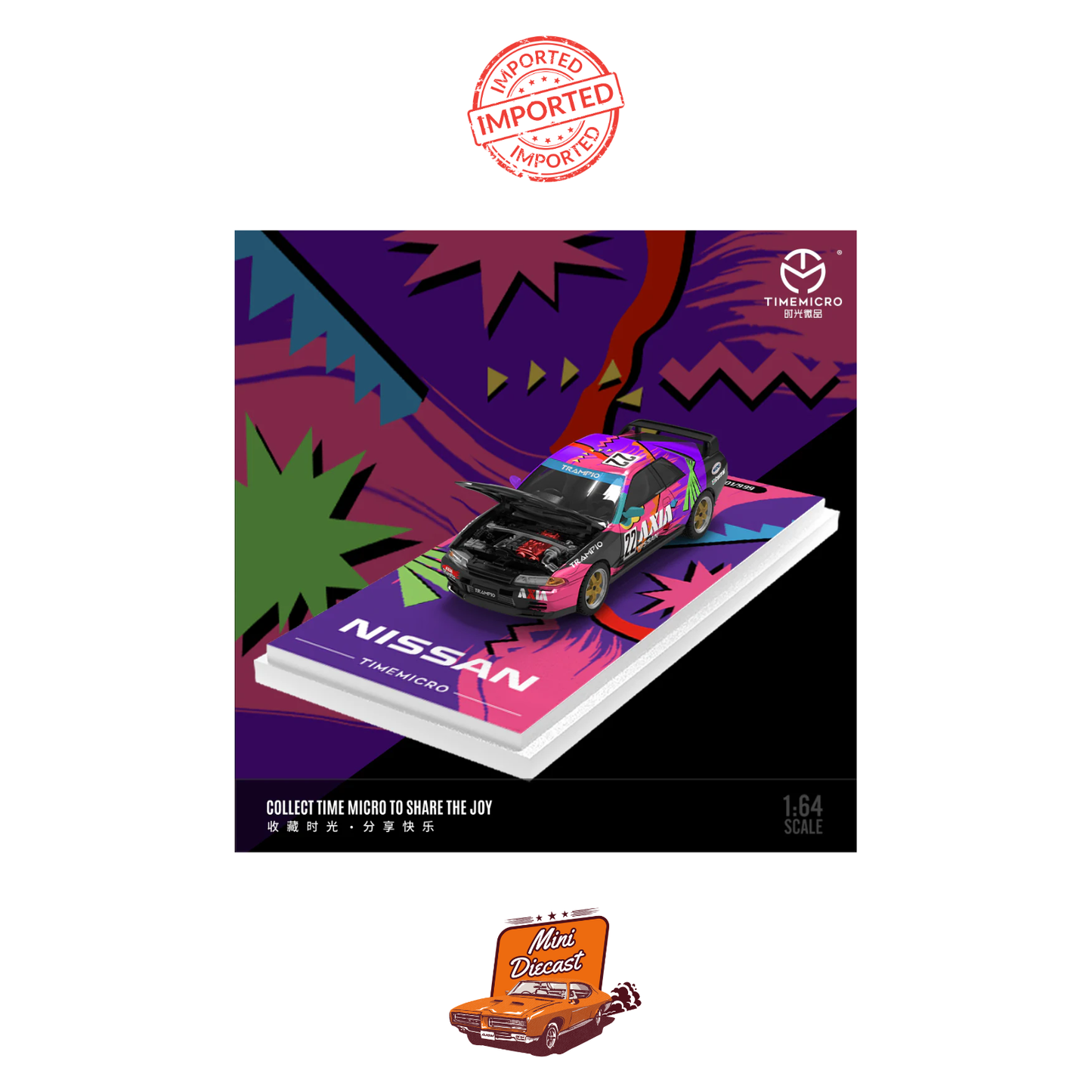 Time Micro Nissan GT-R R32 Axia #22 with Figurine (Imported)