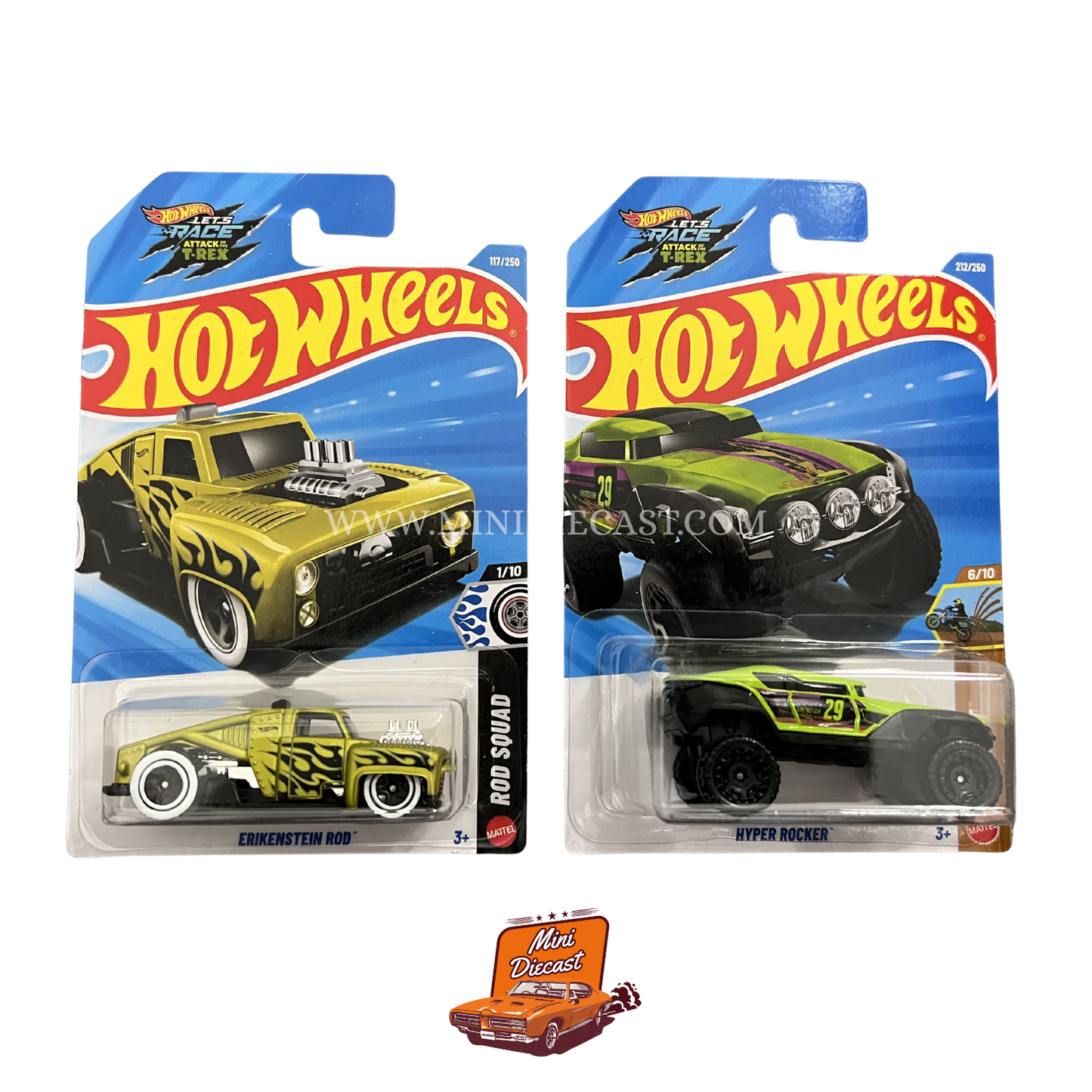 Hot Wheels Mainline (Set of 2) – Erikstein Rod / Hyper Rocker
