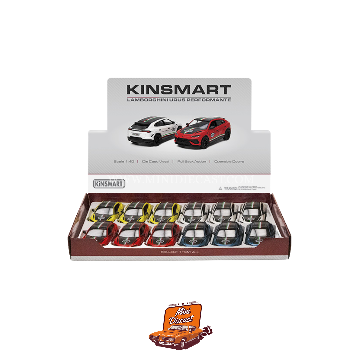 Kinsmart Lamborghini Urus Performante (Livery Edition) – 1:40 Scale White