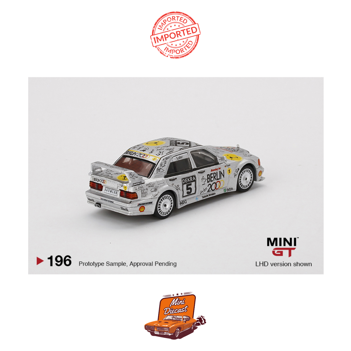 Mini GT #196 Mercedes-Benz 190E 2.5-16 Evolution II #5 (Imported)