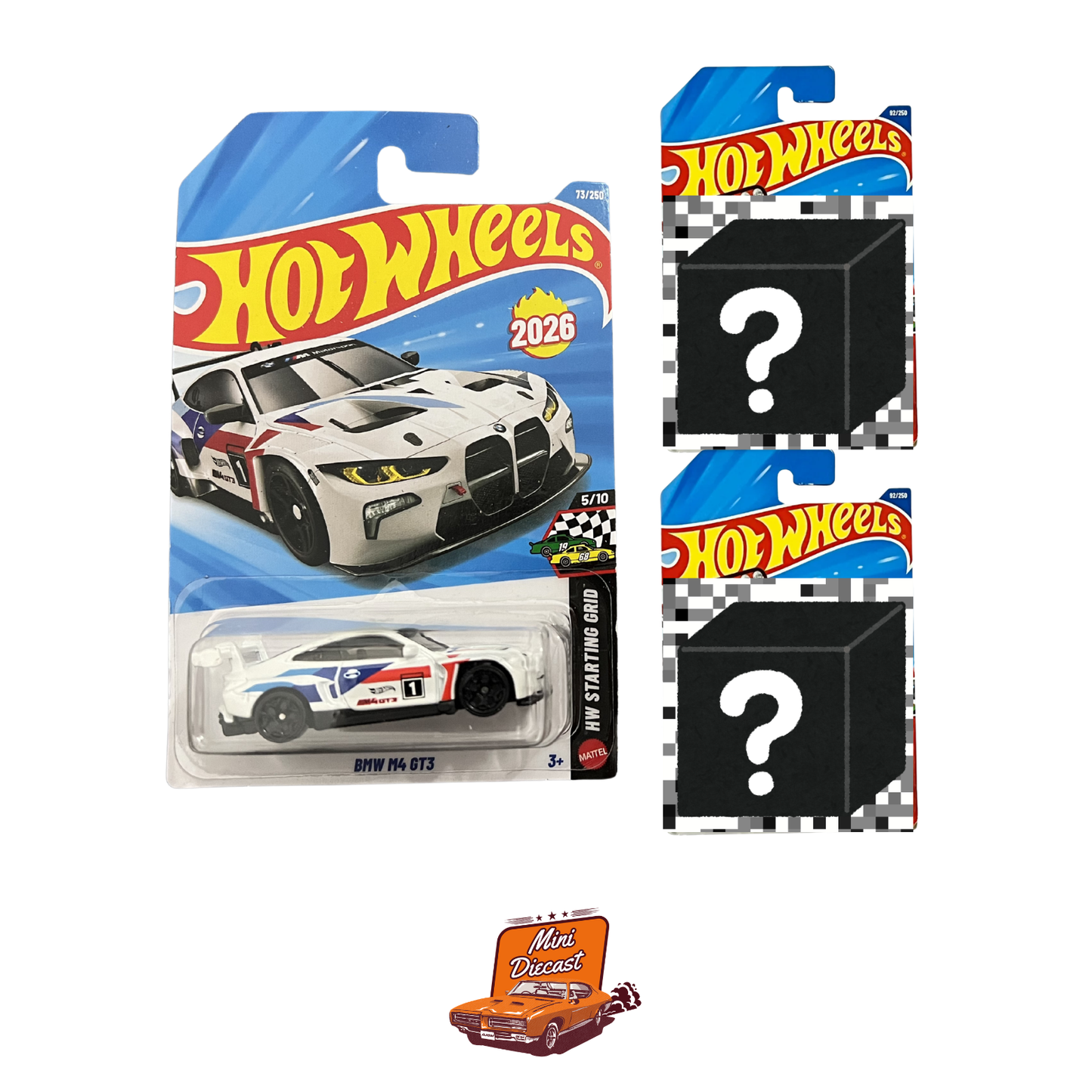 Hot Wheels Mainline (Set of 3) – BMW M4 GT3 / 2 x Random Fantasy
